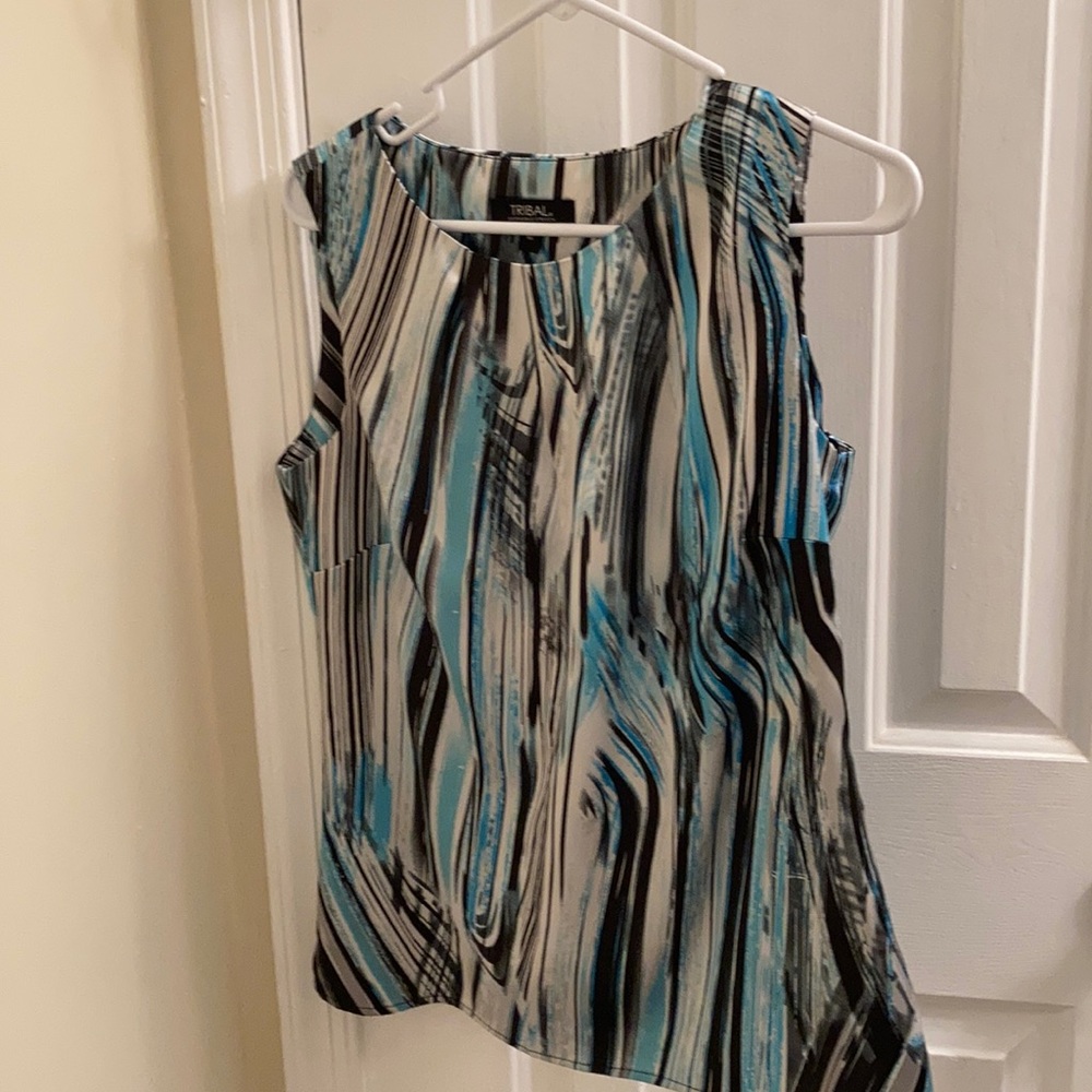 Tribal sleeveless blouse